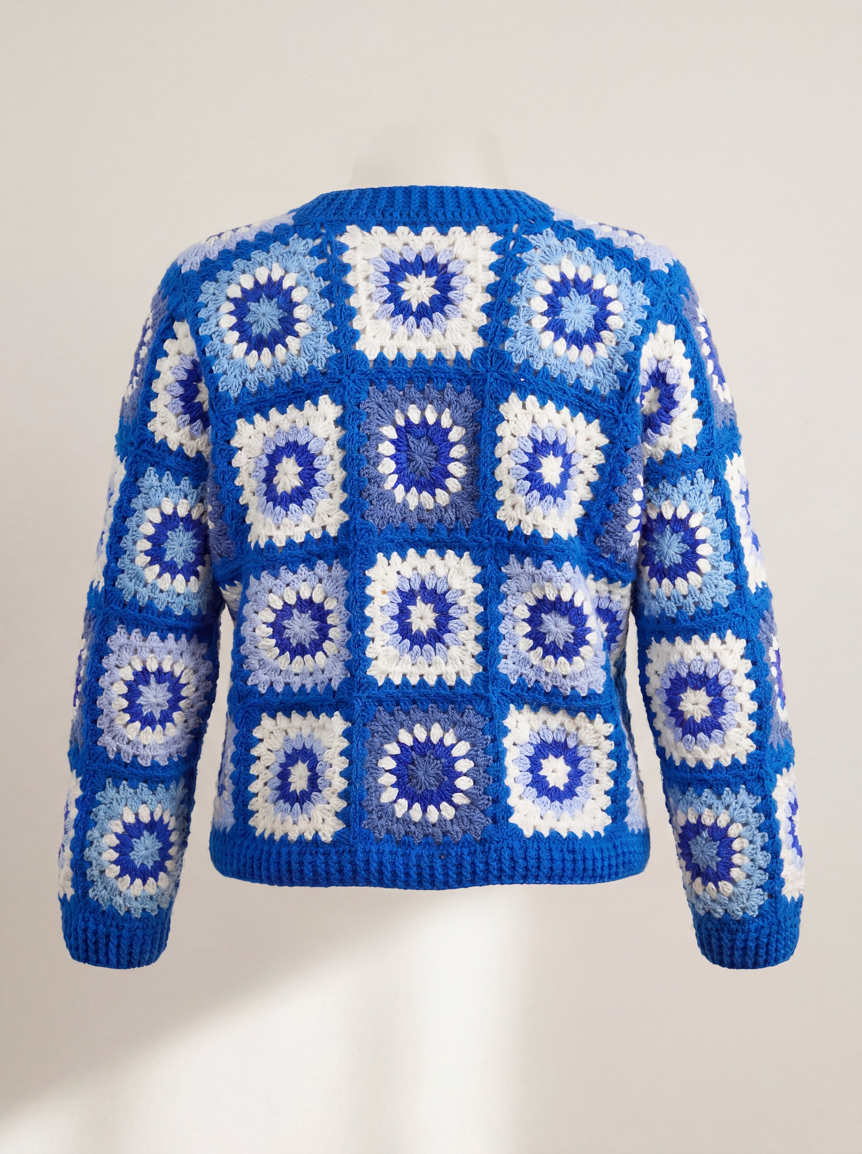 Handmade organic cotton crochet cardigan by Ana Chic