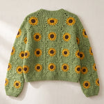 Handmade organic cotton cardigan (Green) by Ana Chic