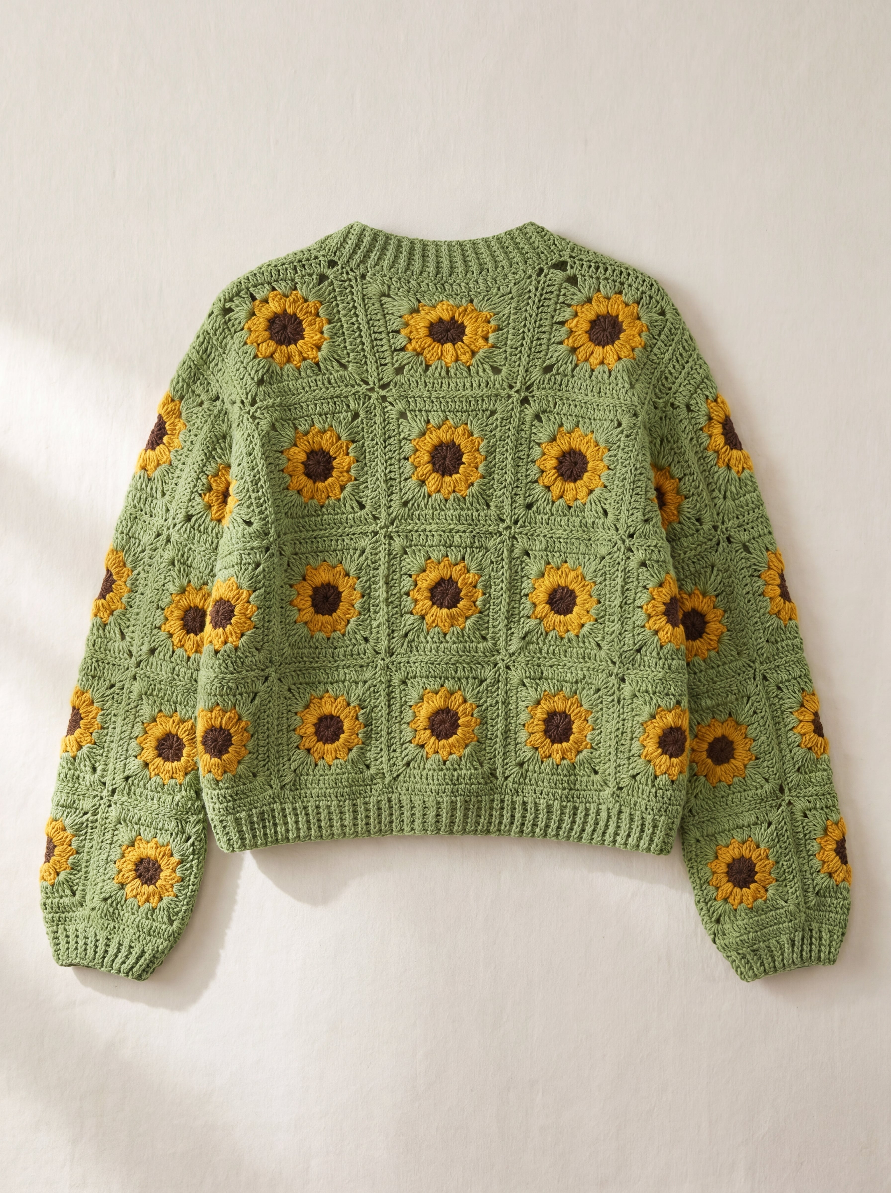 Handmade organic cotton cardigan (Green) by Ana Chic