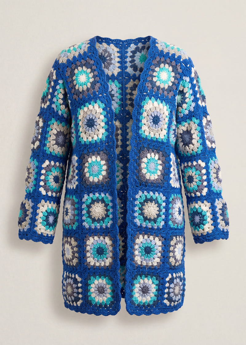 Handmade organic cotton crochet cardigan by Ana Chic