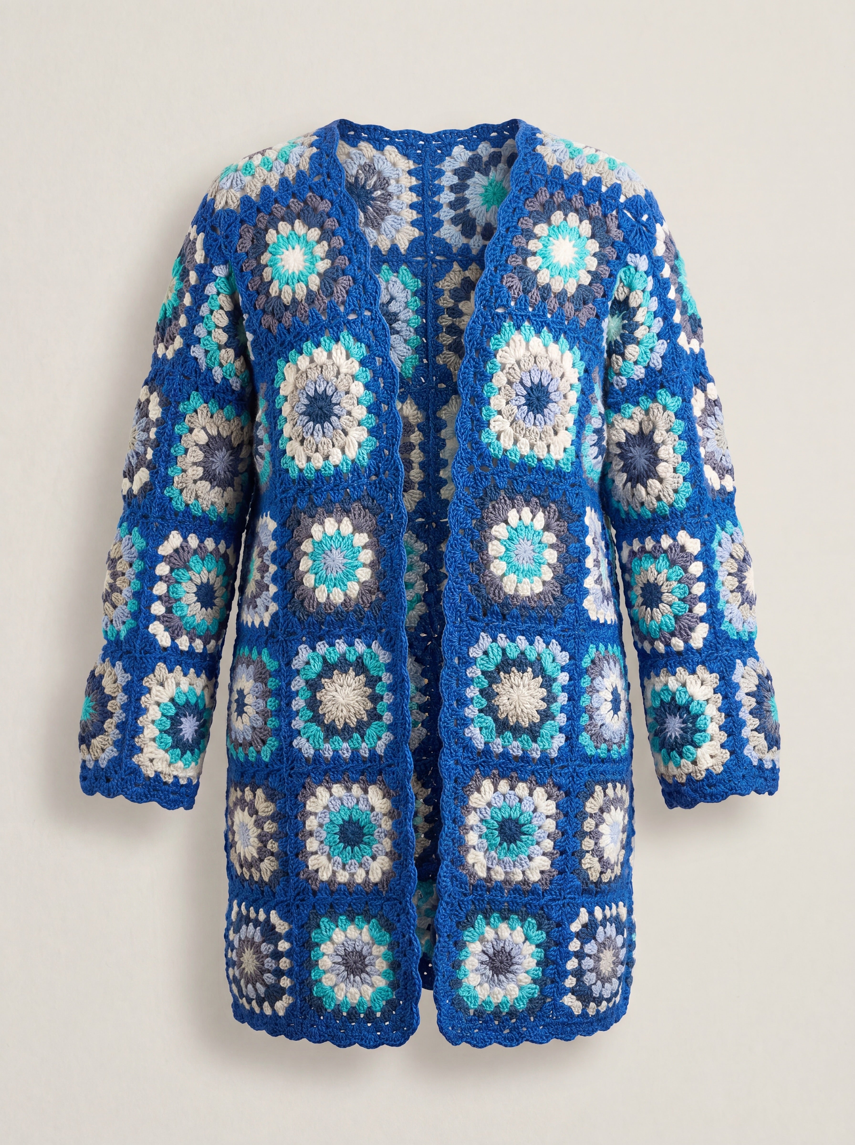 Handmade organic cotton crochet cardigan by Ana Chic