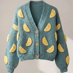 Handmade organic cotton crochet cardigan by Ana Chic