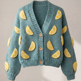 Handmade organic cotton crochet cardigan by Ana Chic