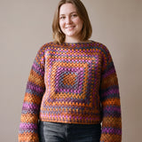 Autumn Chunky Wool Jumper worn by a model, showing the wide sleeves and relaxed fit — handmade by Ana Chic