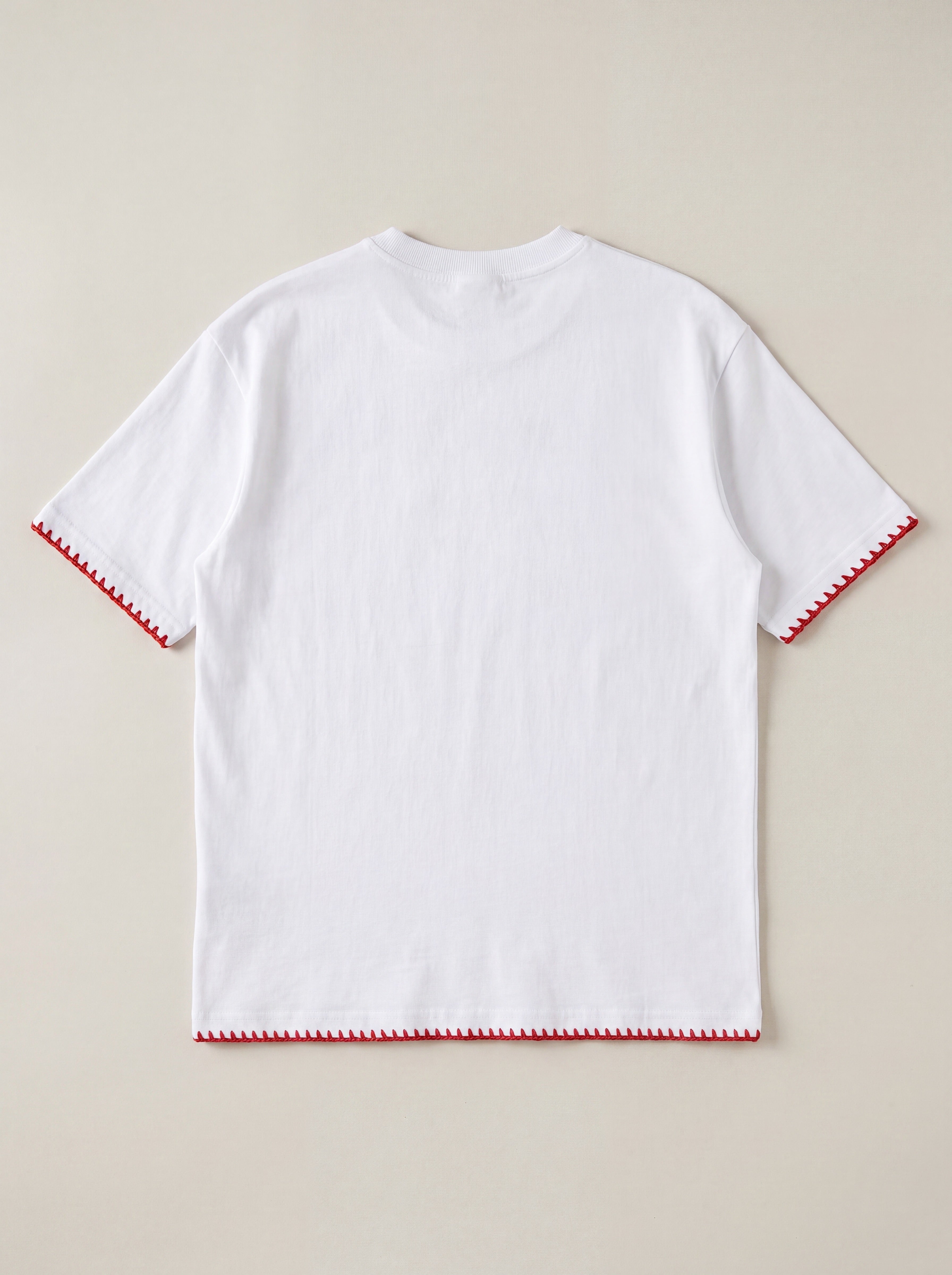 Handmade organic cotton t-shirt with crochet accents by Ana Chic