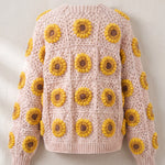 Handmade organic cotton cardigan (Pink) by Ana Chic