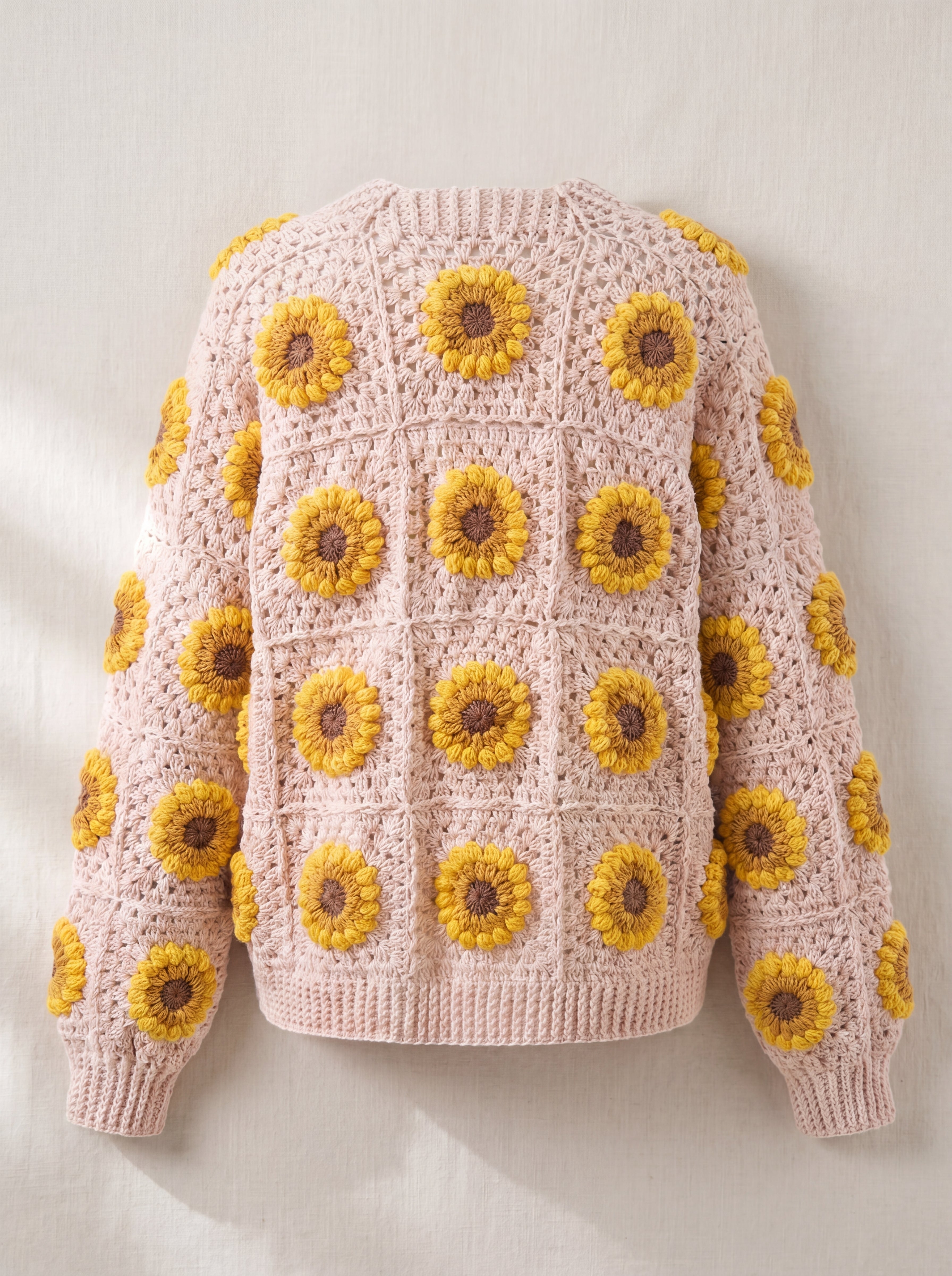 Handmade organic cotton cardigan (Pink) by Ana Chic