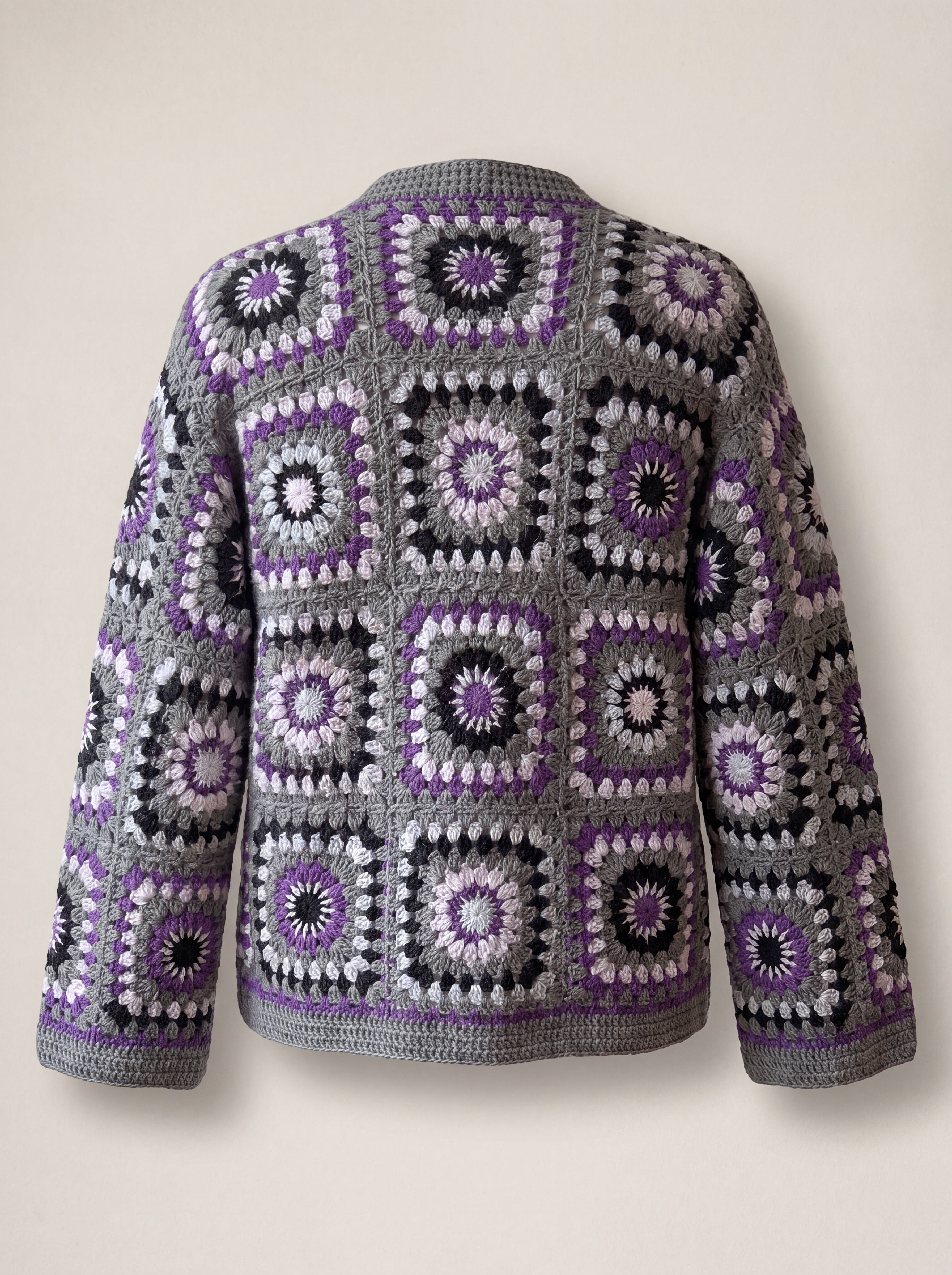 Handmade organic cotton crochet cardigan by Ana Chic