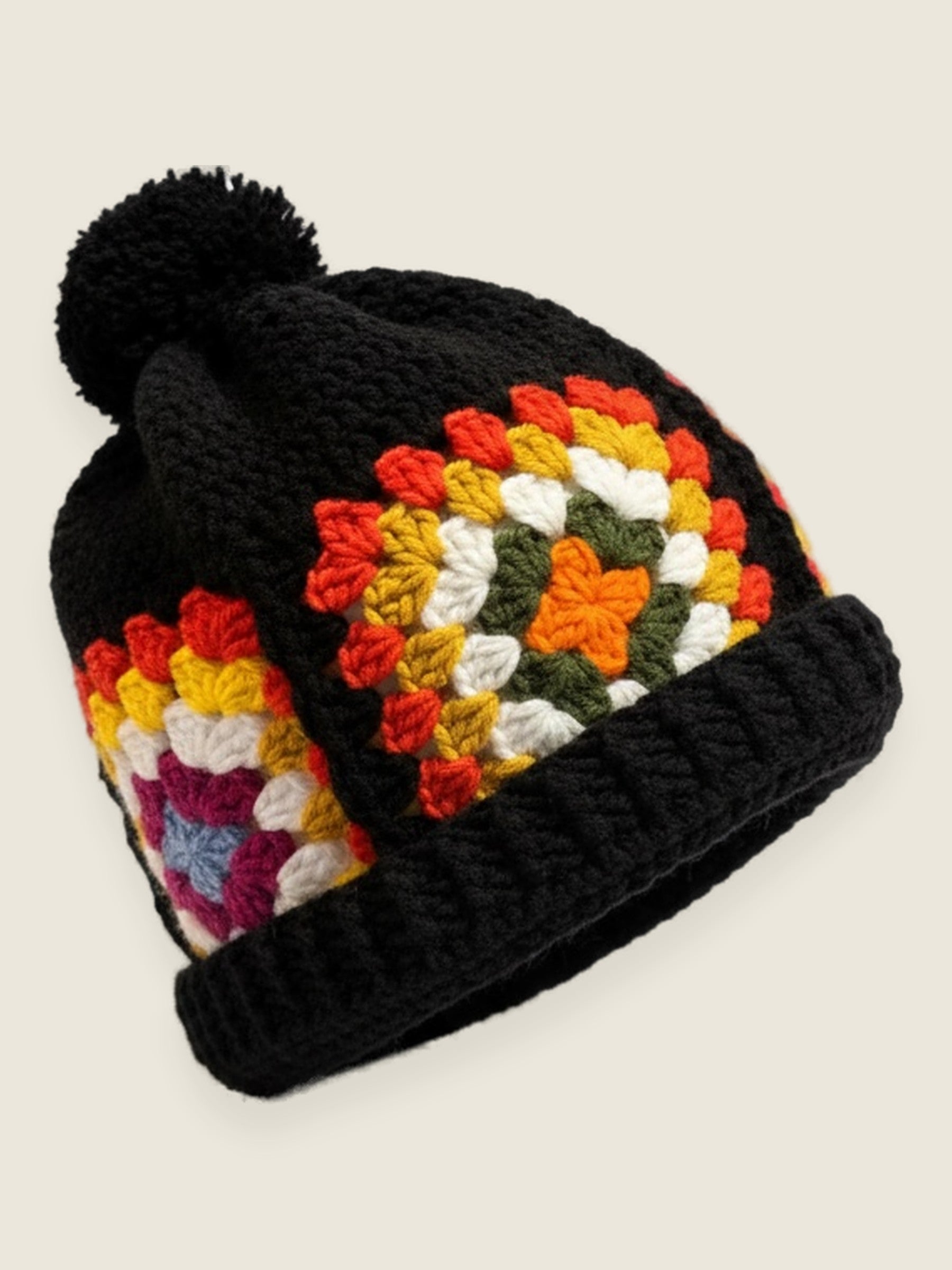 Beanie — handmade organic cotton crochet beanie by Ana Chic, styled view