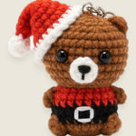 Bear Keychain, handmade keyring by Ana Chic