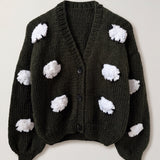 Handmade organic cotton crochet cardigan by Ana Chic