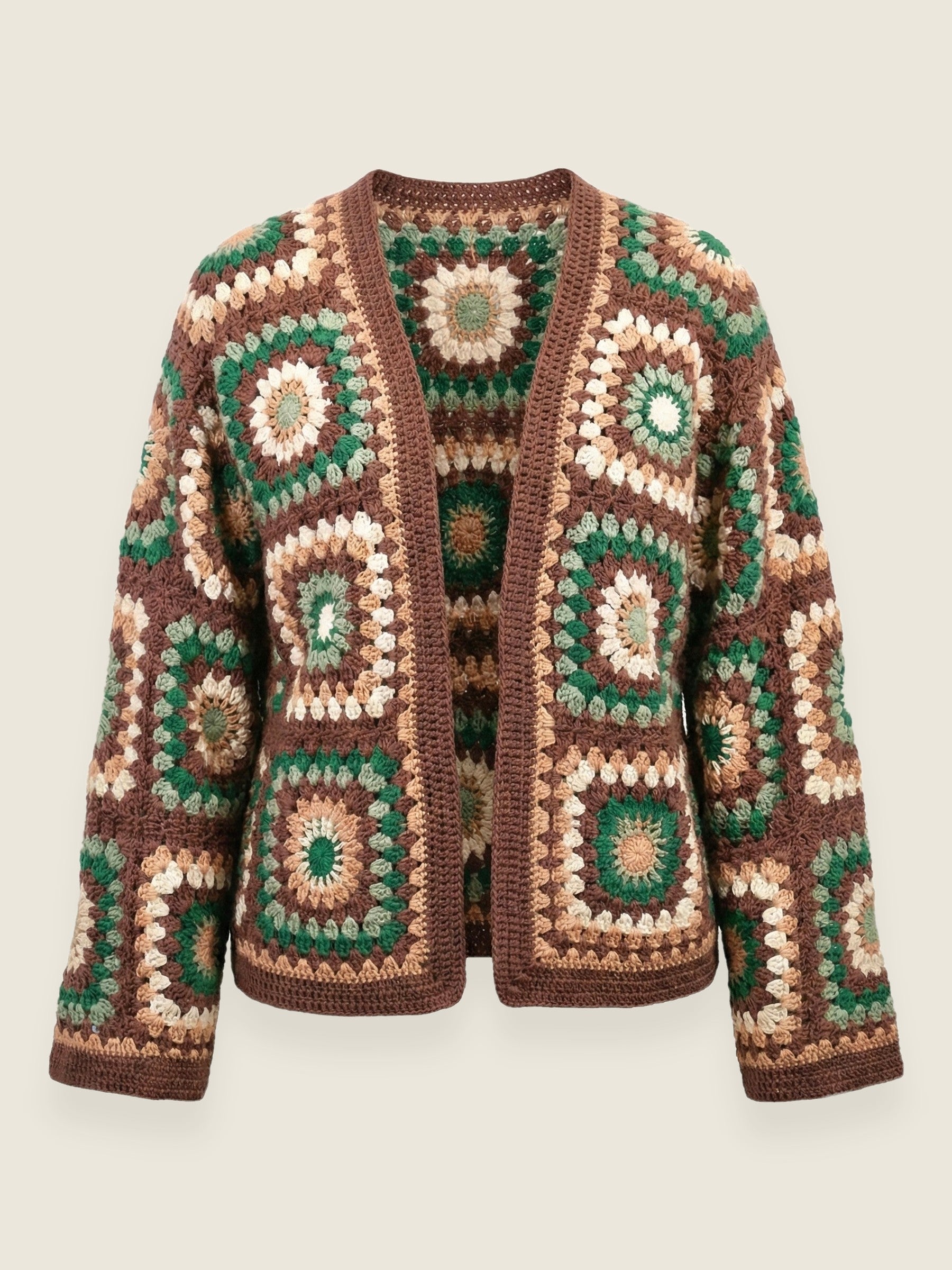 Boho Mosaic — handmade organic cotton crochet cardigan by Ana Chic