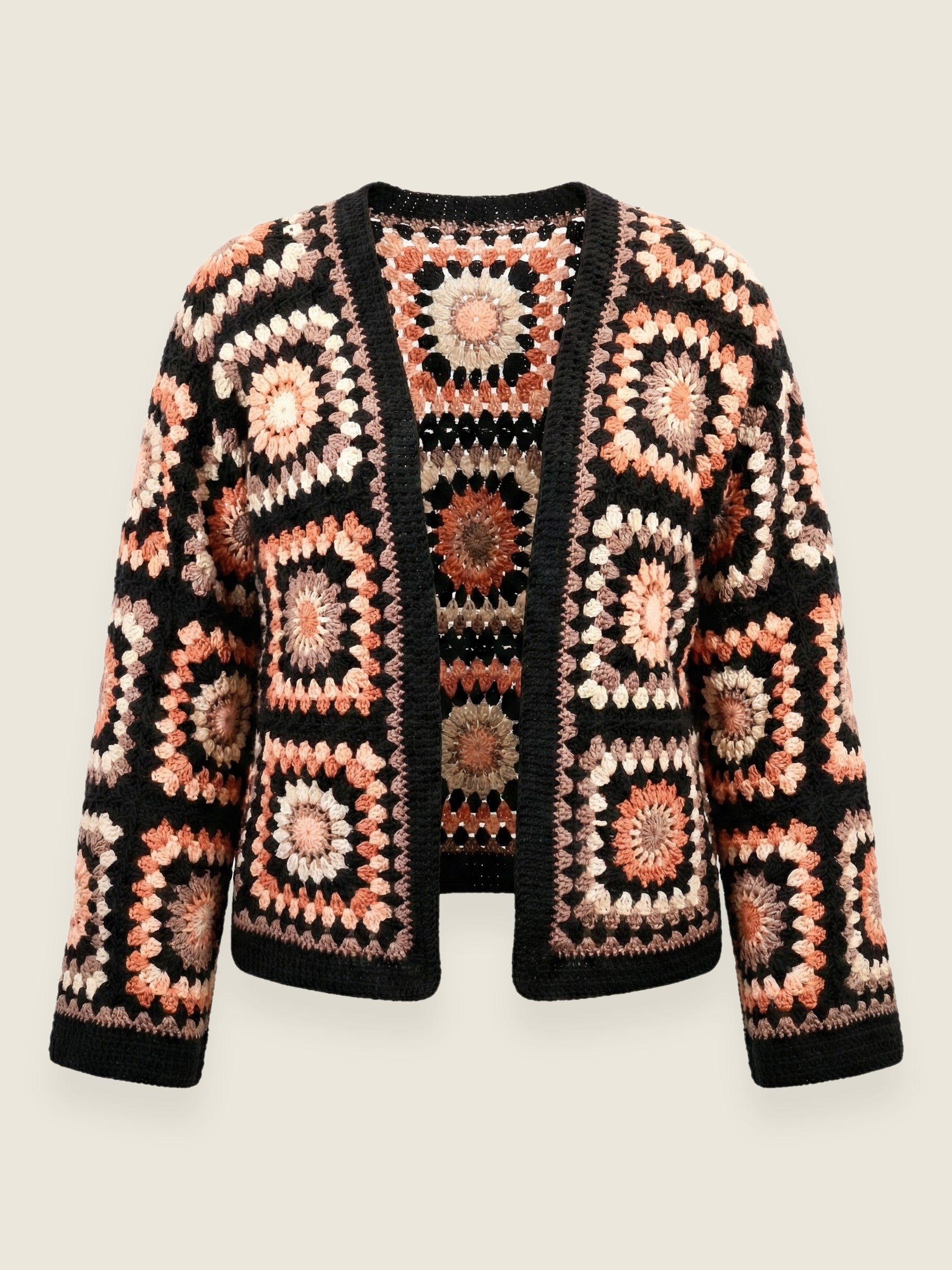 Boho Mosaic — handmade organic cotton crochet cardigan by Ana Chic