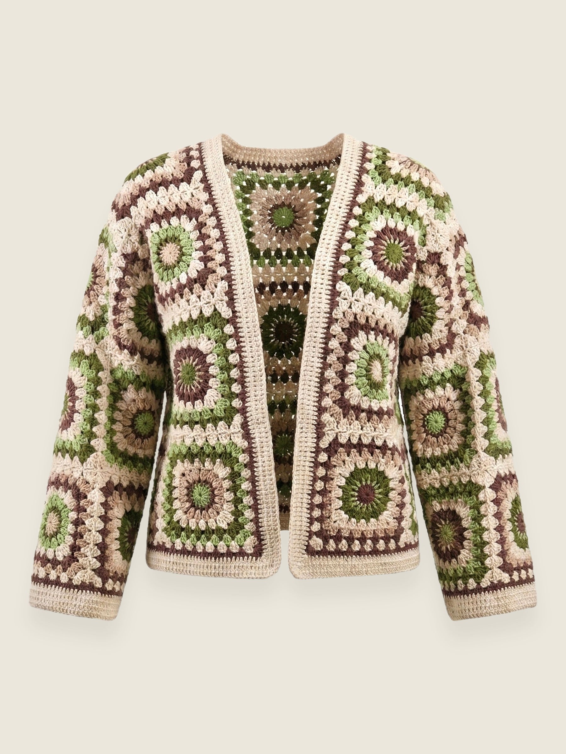 Boho Mosaic — handmade organic cotton crochet cardigan by Ana Chic