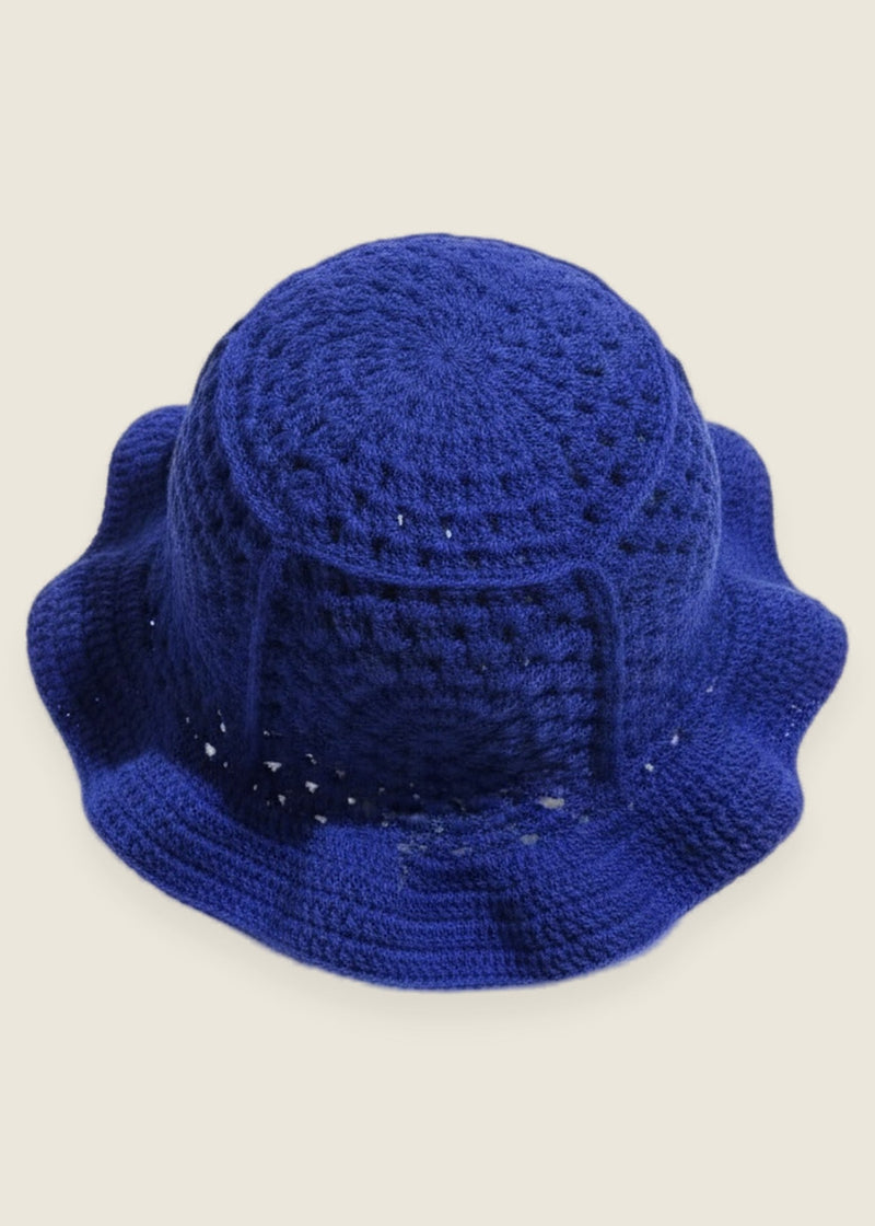 Bucket Hat in Navy, handmade crochet
