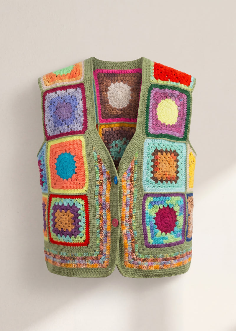 Handmade organic cotton vest by Ana Chic