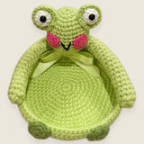 Cozy Tray — handmade organic cotton crochet amigurumi by Ana Chic, styled view
