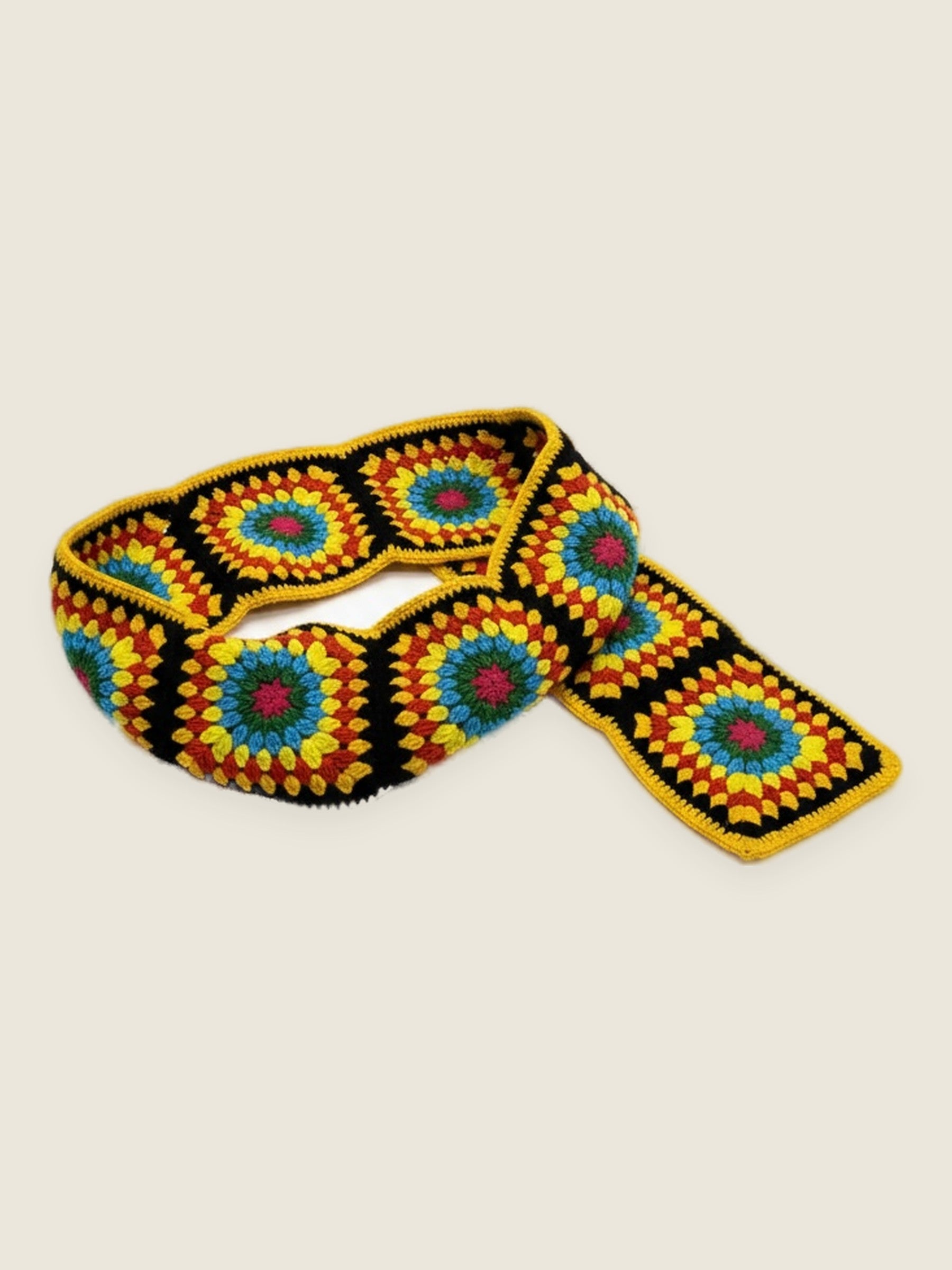 Crocheted Scarf — handmade organic cotton crochet accessories by Ana Chic, styled view