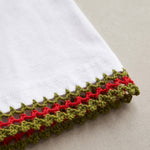 Handmade organic cotton t-shirt with crochet accents by Ana Chic