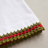 Handmade organic cotton t-shirt with crochet accents by Ana Chic