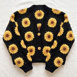 Handmade organic cotton cardigan (Black) by Ana Chic
