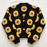 Handmade organic cotton cardigan (Black) by Ana Chic