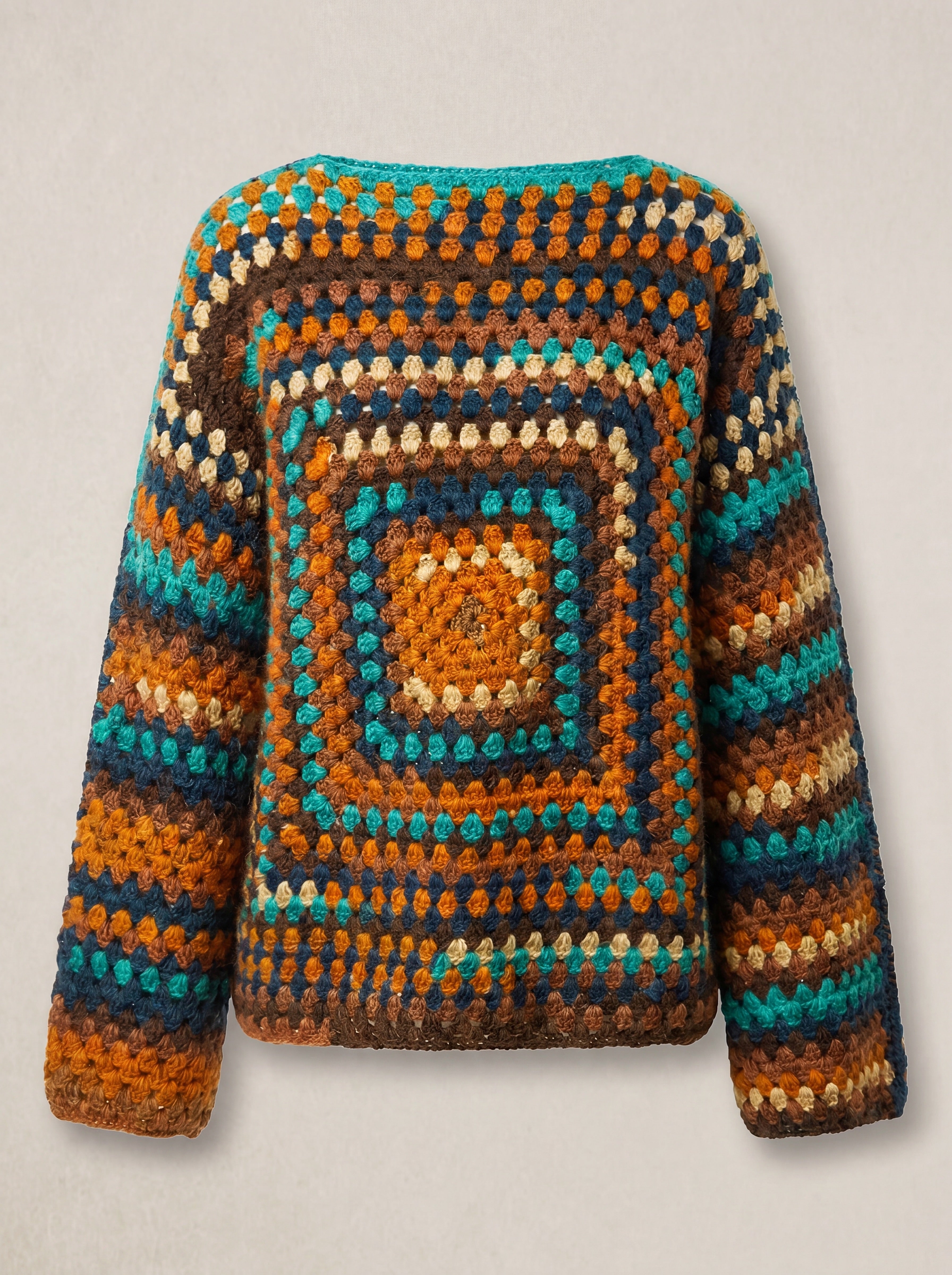 Handmade organic cotton crochet jumper by Ana Chic