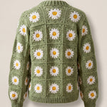 Handmade organic cotton crochet cardigan by Ana Chic