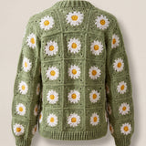 Handmade organic cotton crochet cardigan by Ana Chic
