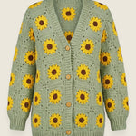 Daisy  Cardigan — handmade organic cotton crochet cardigan by Ana Chic, styled view