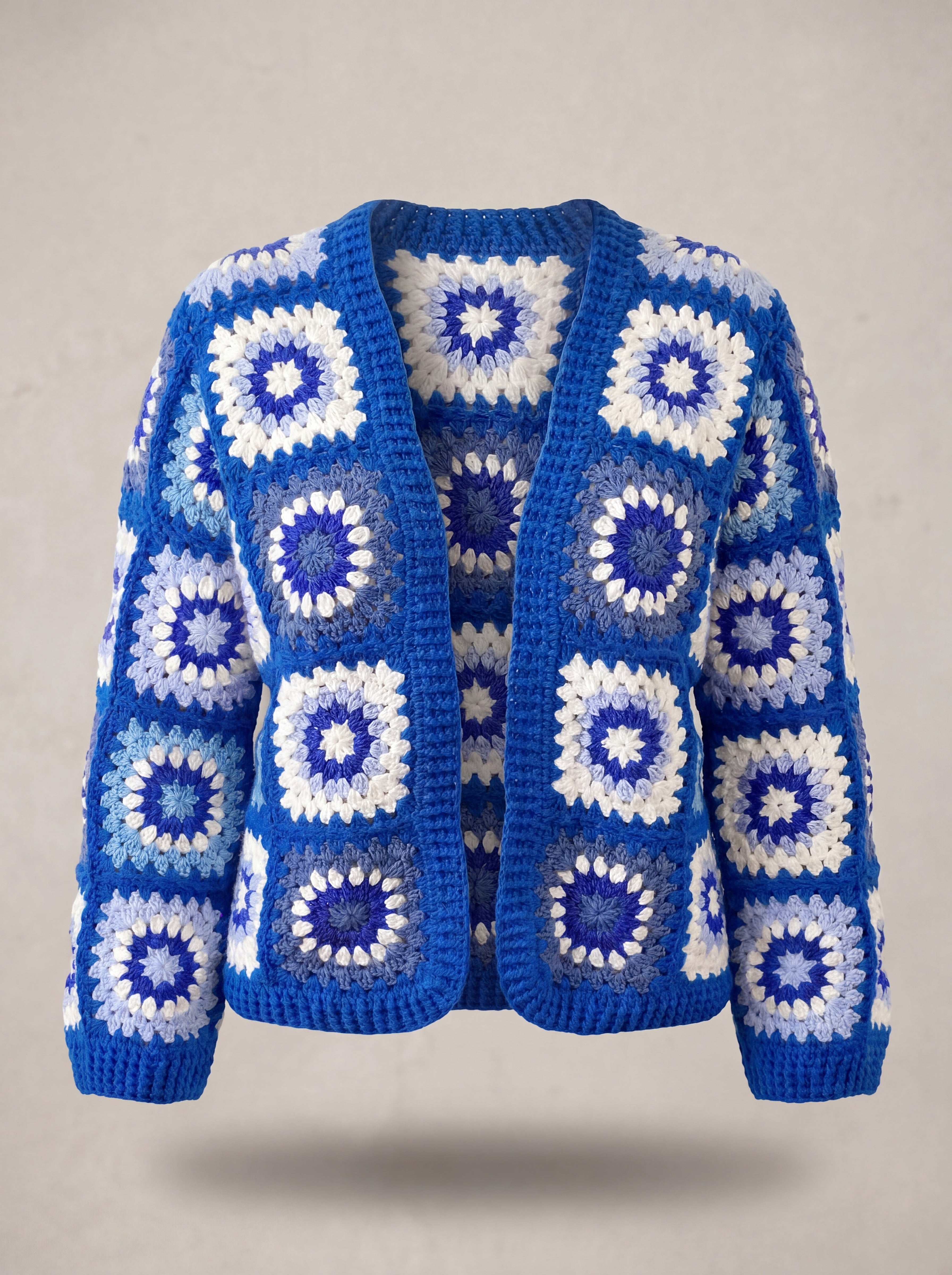 Handmade organic cotton crochet cardigan by Ana Chic