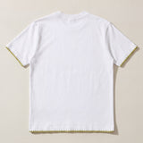Handmade organic cotton t-shirt with crochet accents by Ana Chic