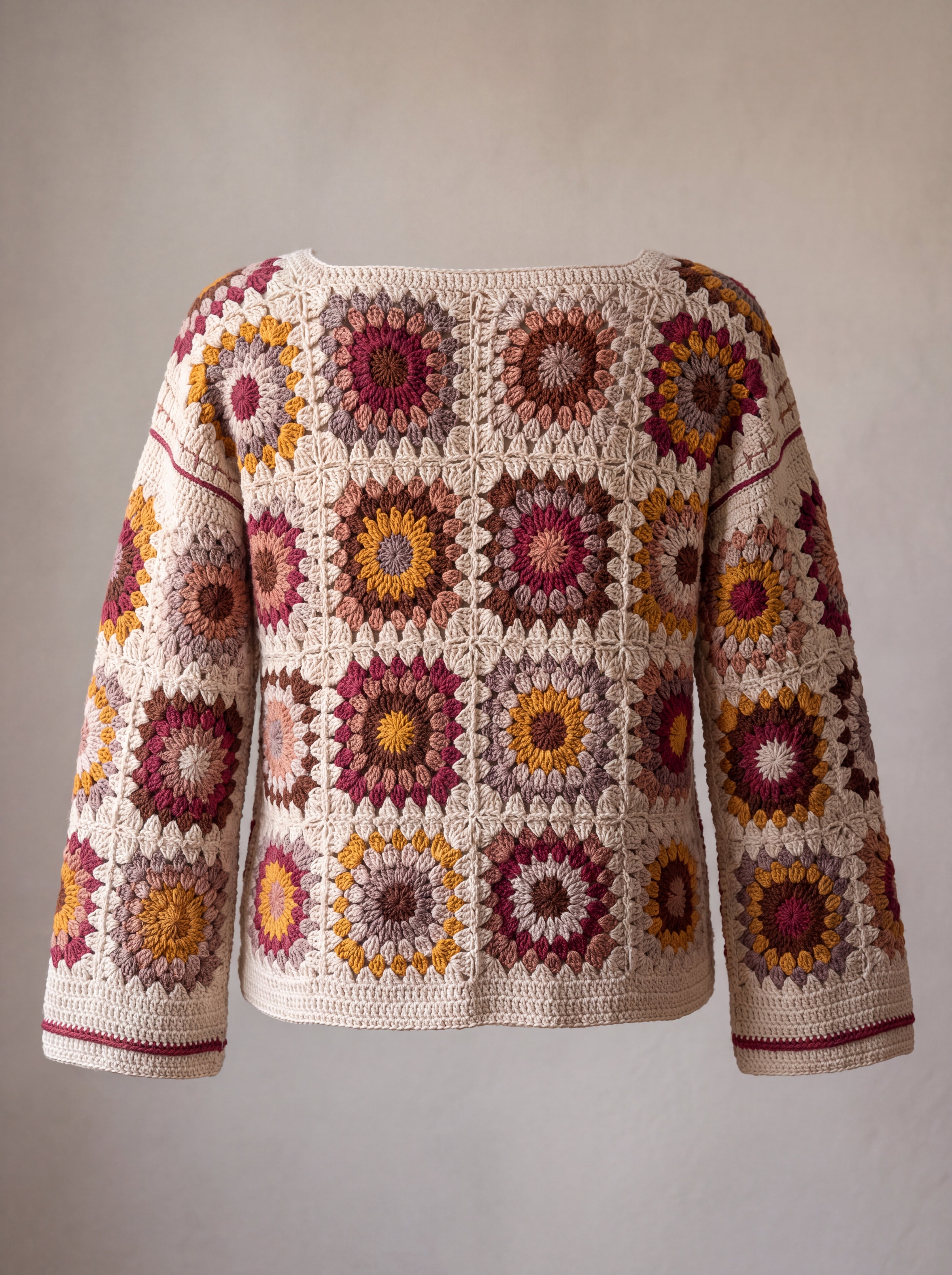Handmade organic cotton crochet jumper by Ana Chic