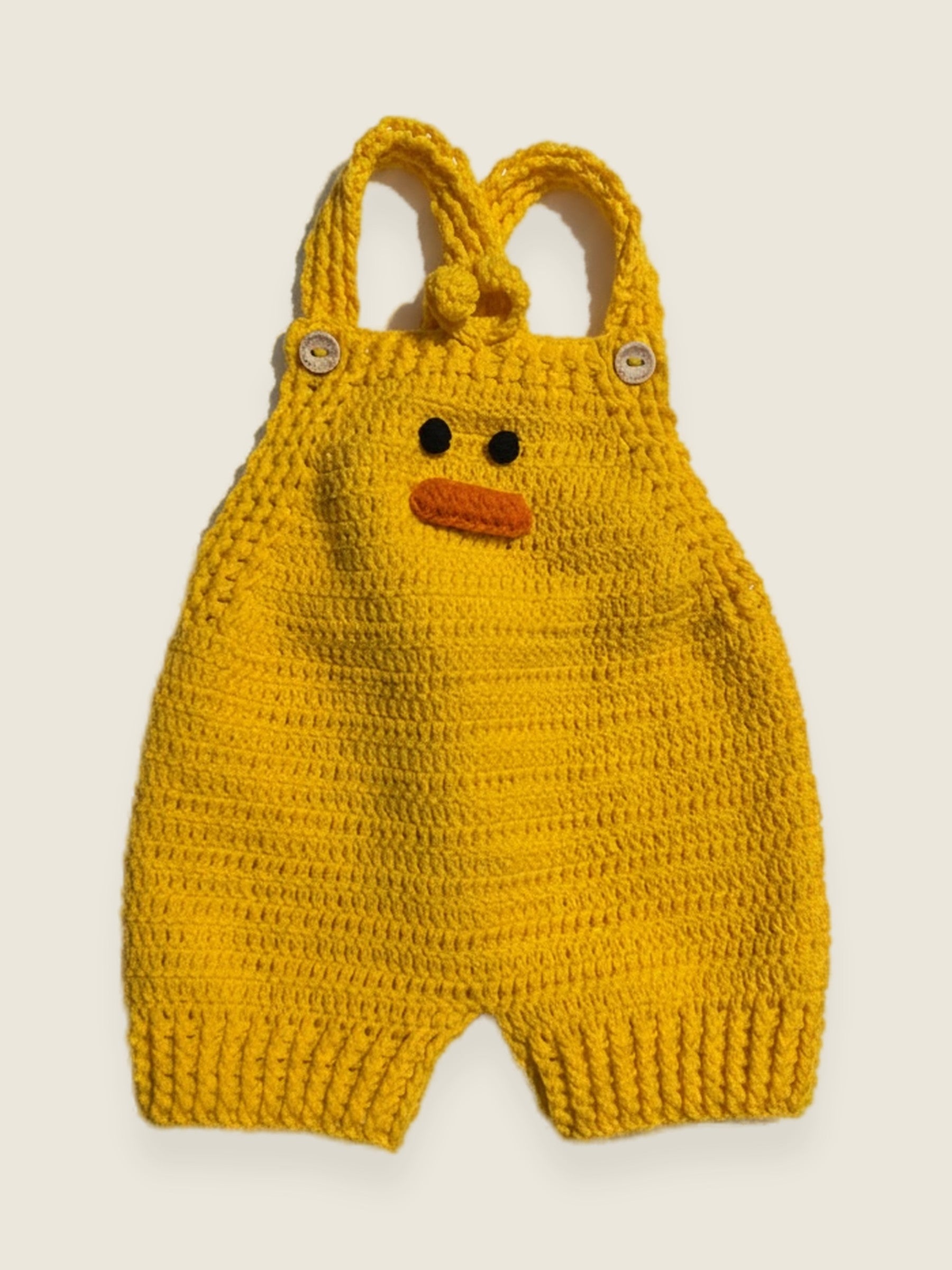 Duck Kid Set — handmade organic cotton crochet set by Ana Chic, styled view