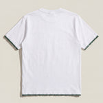 Handmade organic cotton t-shirt with crochet accents by Ana Chic