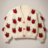 Handmade chunky wool knitted cardigan by Ana Chic
