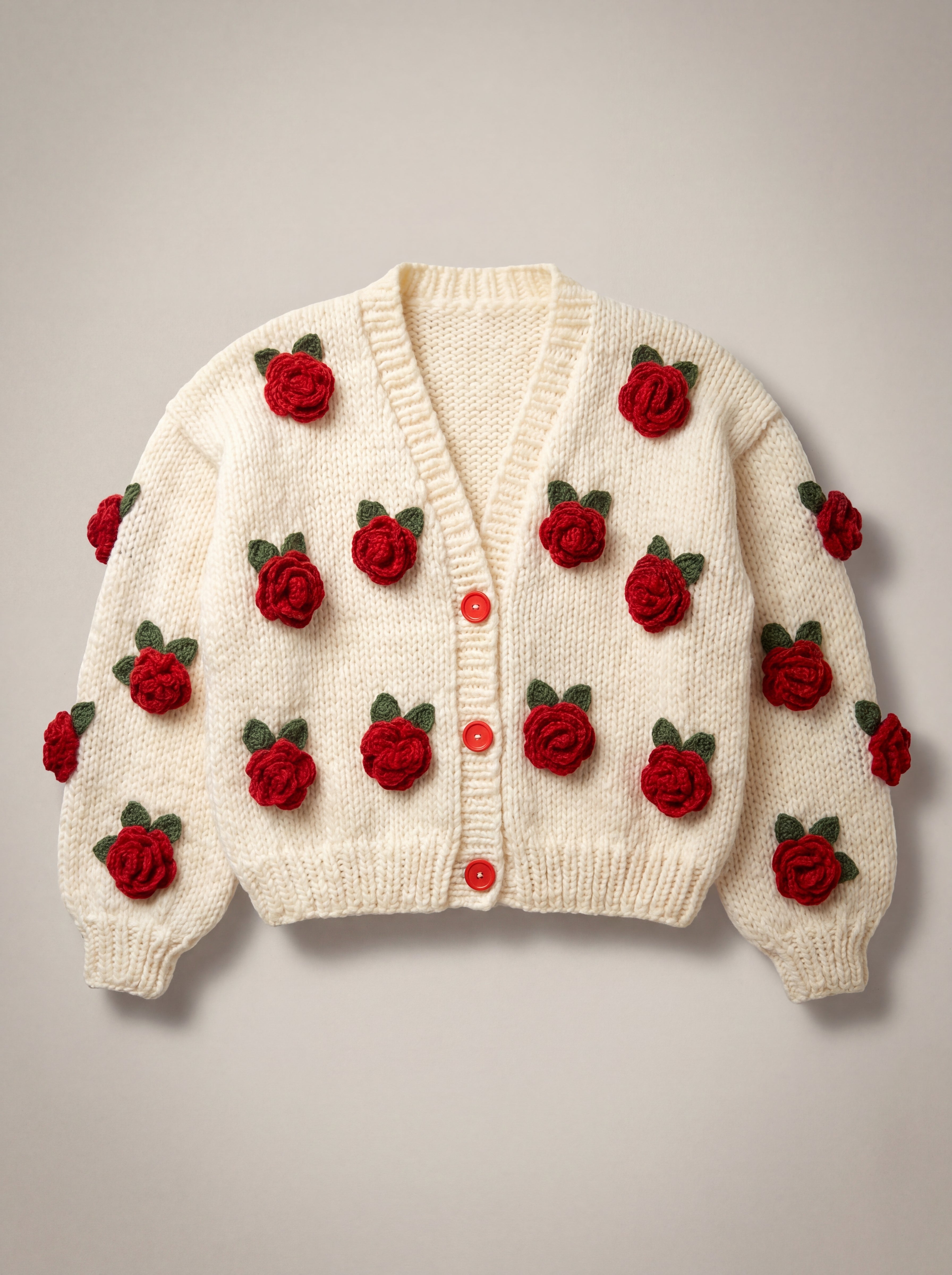 Handmade chunky wool knitted cardigan by Ana Chic