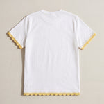 Handmade organic cotton t-shirt with crochet accents by Ana Chic