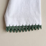 Handmade organic cotton t-shirt with crochet accents by Ana Chic
