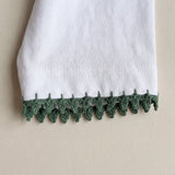 Handmade organic cotton t-shirt with crochet accents by Ana Chic