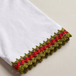 Handmade organic cotton t-shirt with crochet accents by Ana Chic