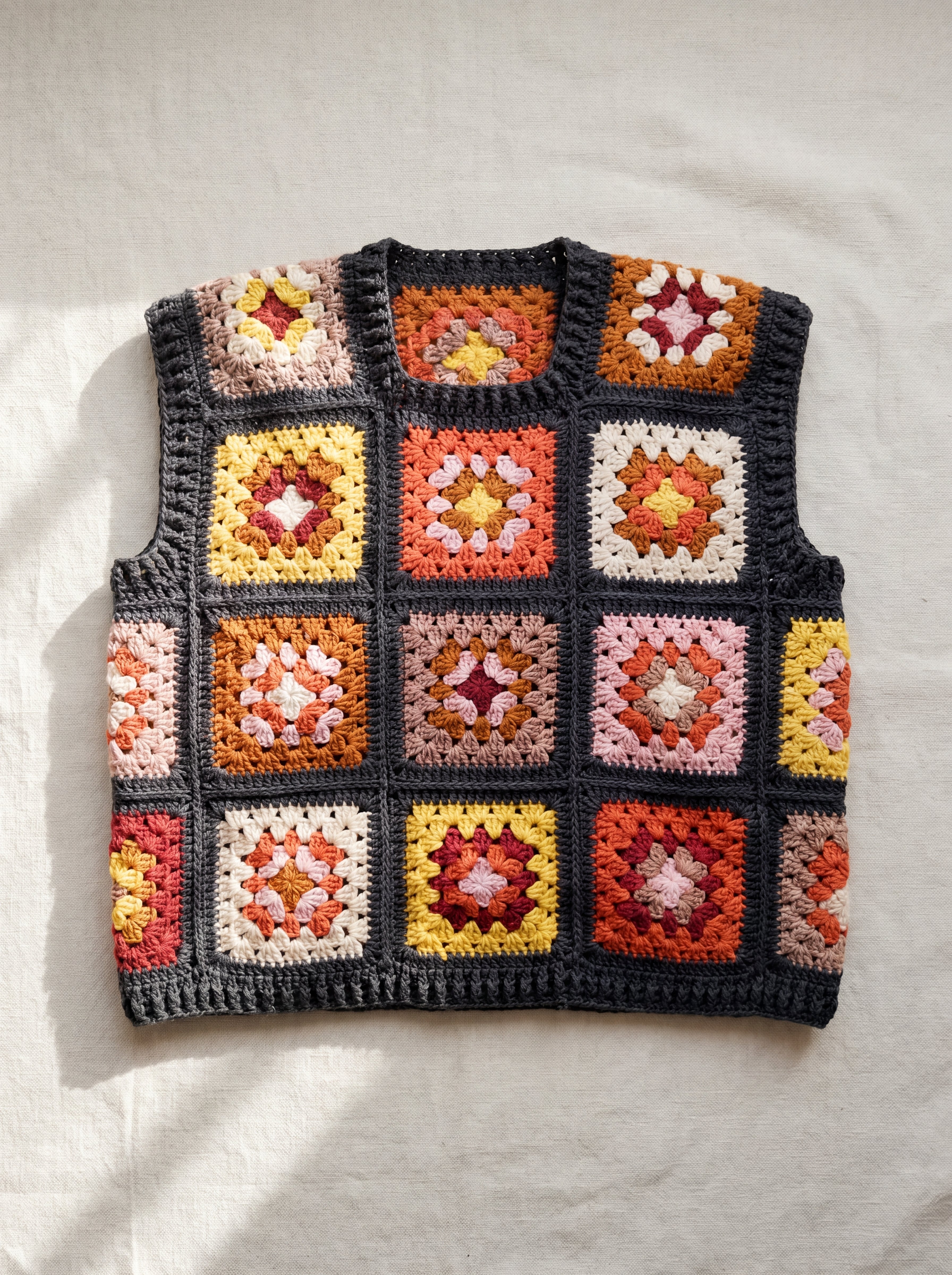 Handmade organic cotton vest by Ana Chic