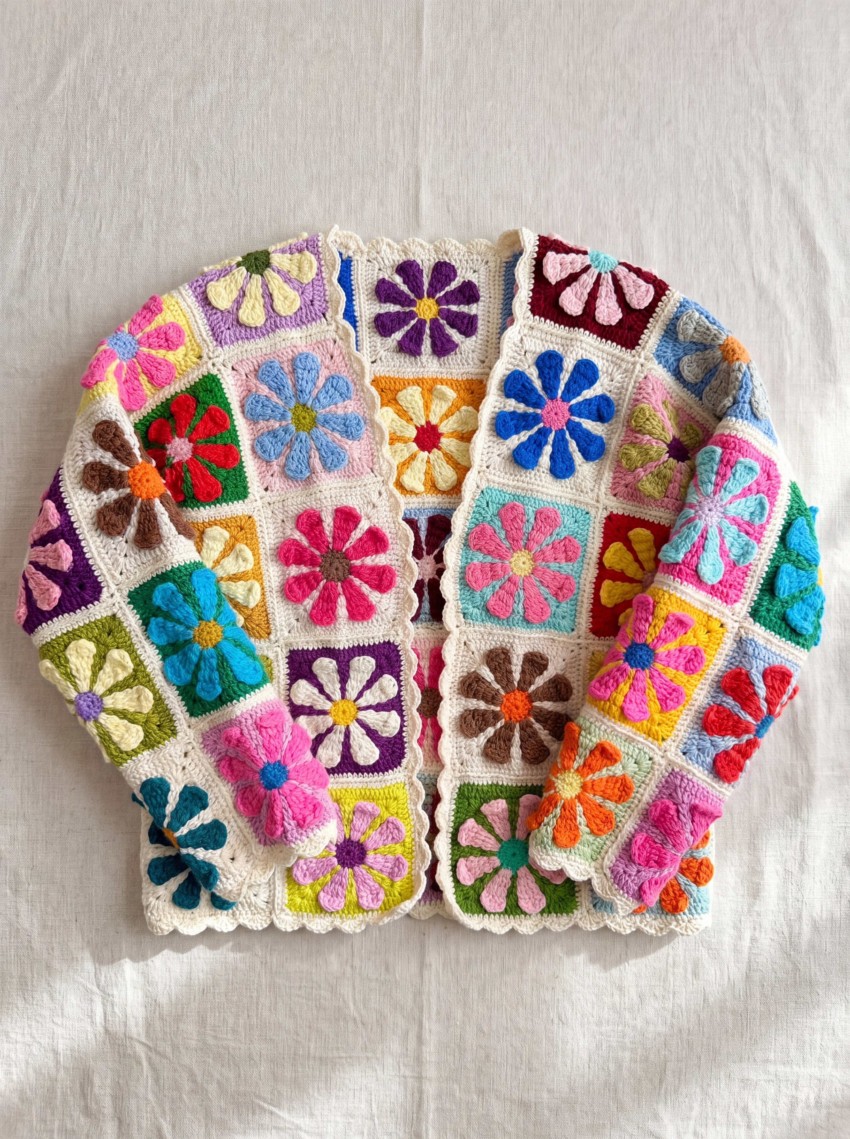 Handmade organic cotton cardigan by Ana Chic