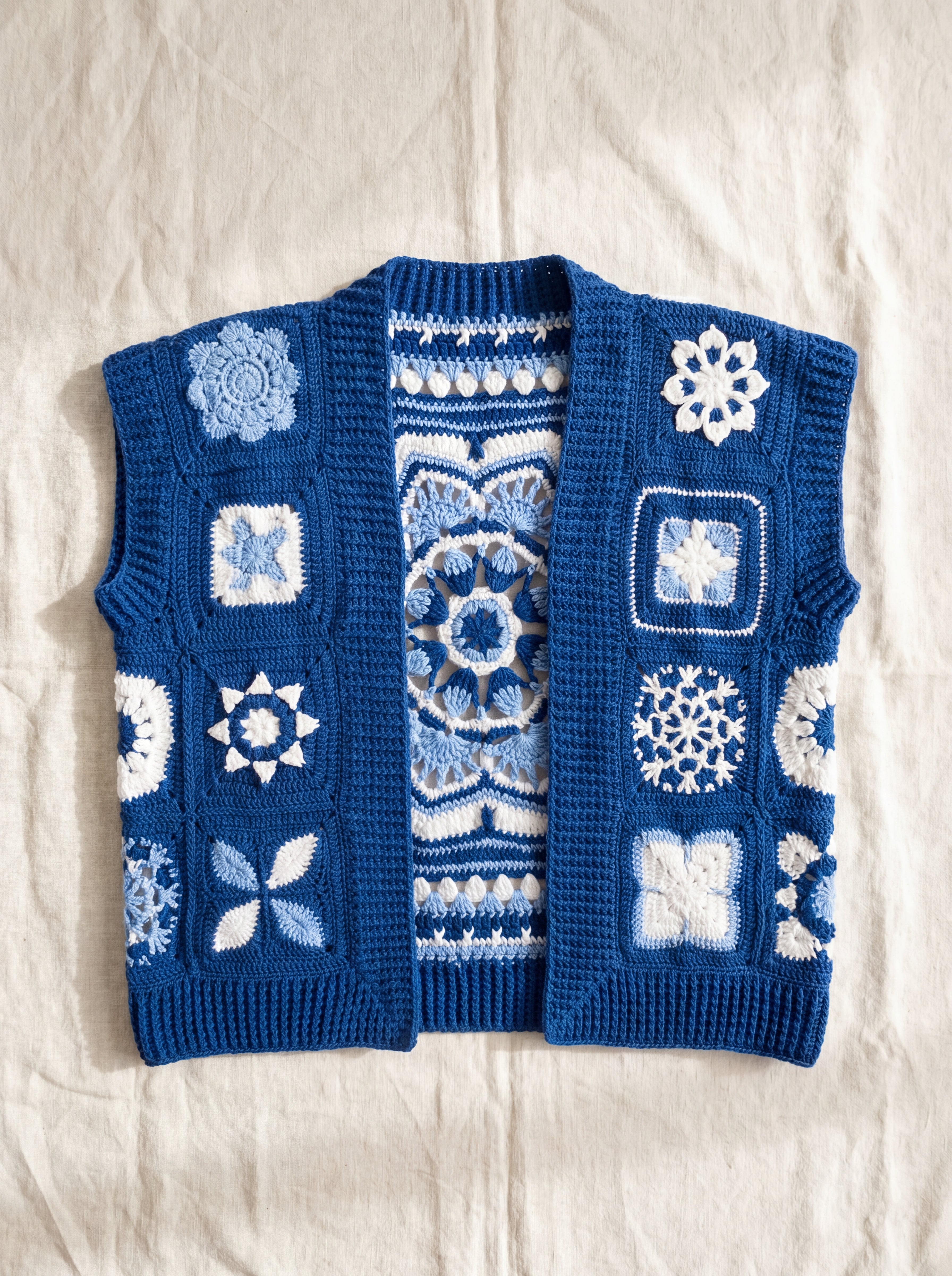 Handmade organic cotton vest by Ana Chic