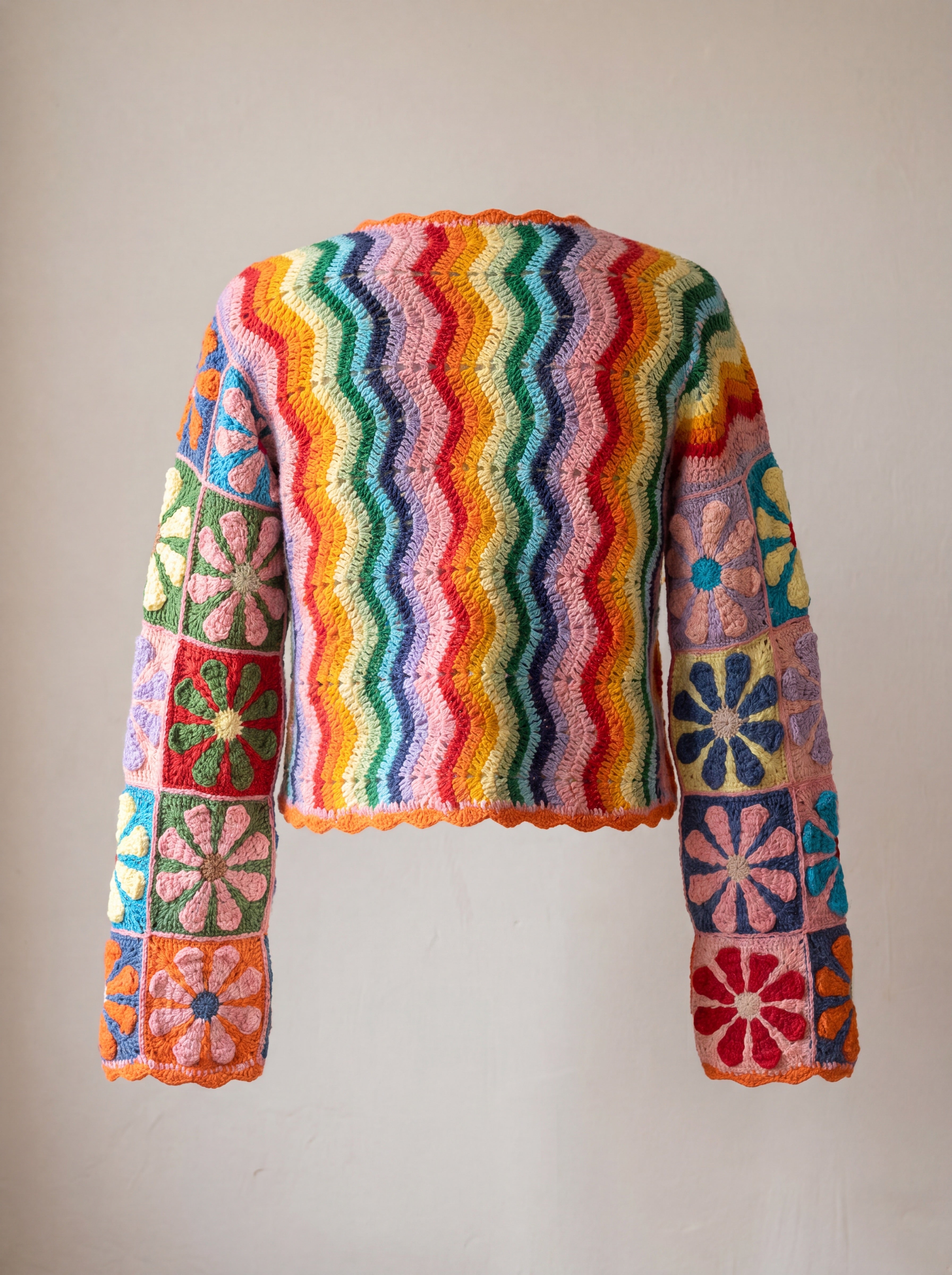Handmade organic cotton crochet vest by Ana Chic