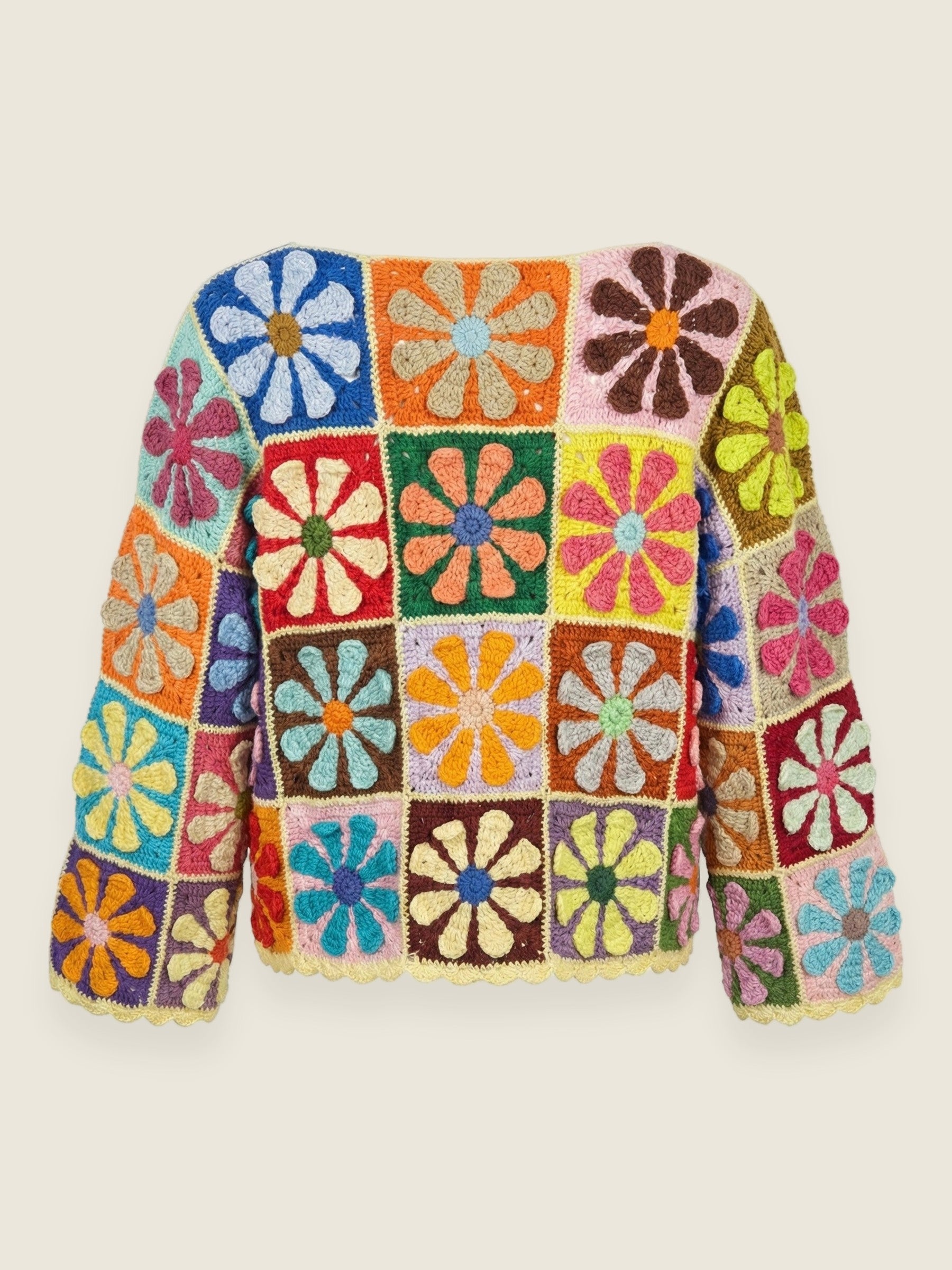 Flower jumper — handmade organic cotton crochet jumper by Ana Chic