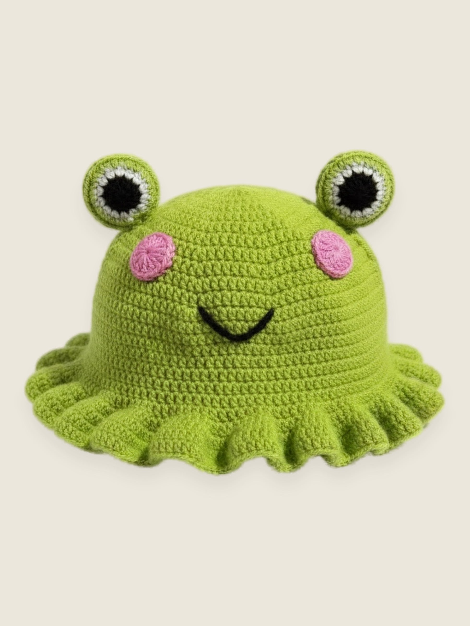Frog Hat — handmade organic cotton crochet hat by Ana Chic