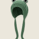 Froggy Beanie with Ties, handmade balaclava by Ana Chic