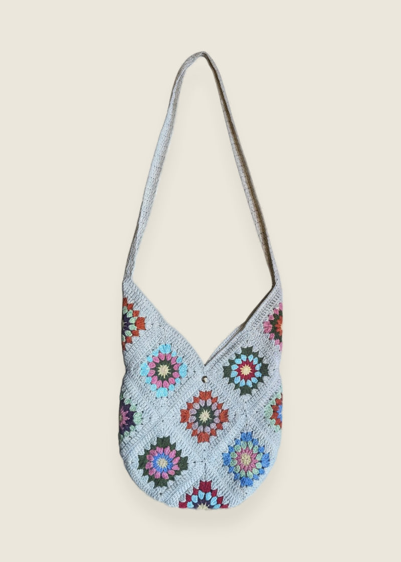 Multicolor Crossbag — handmade organic cotton crochet bag by Ana Chic
