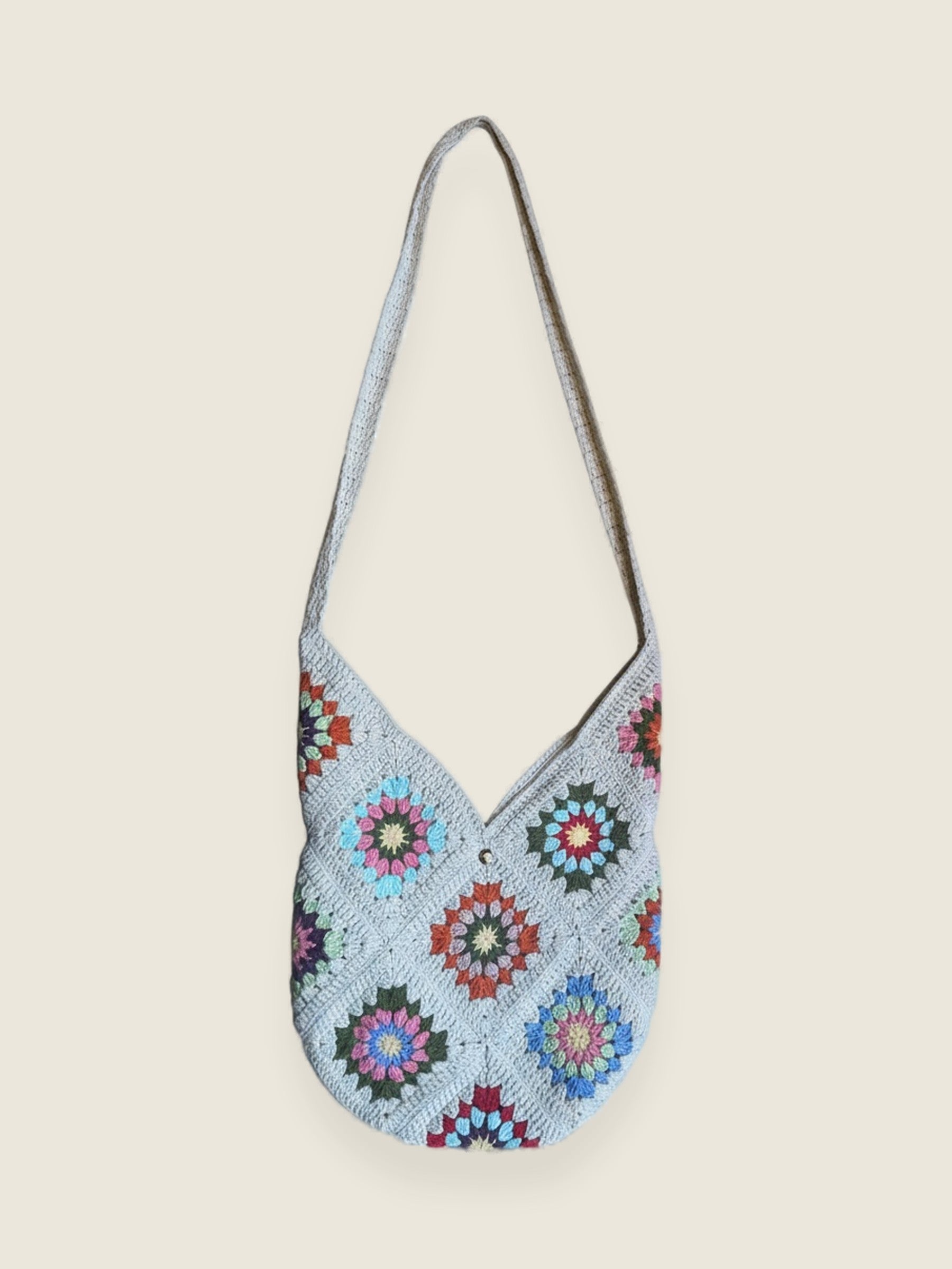 Multicolor Crossbag — handmade organic cotton crochet bag by Ana Chic